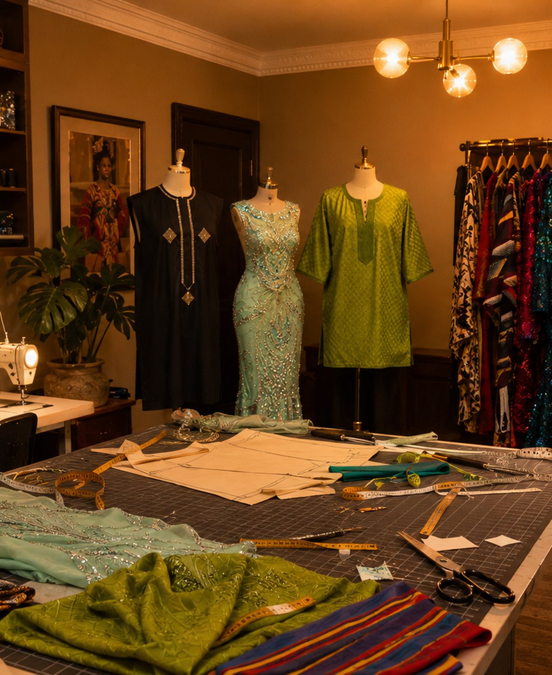 Thread of Africa tailoring room